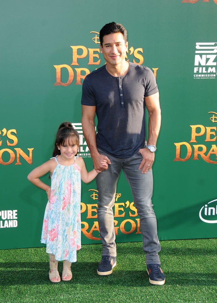 Mario Lopez and Daughter at Pete's Dragon Premiere Pictures