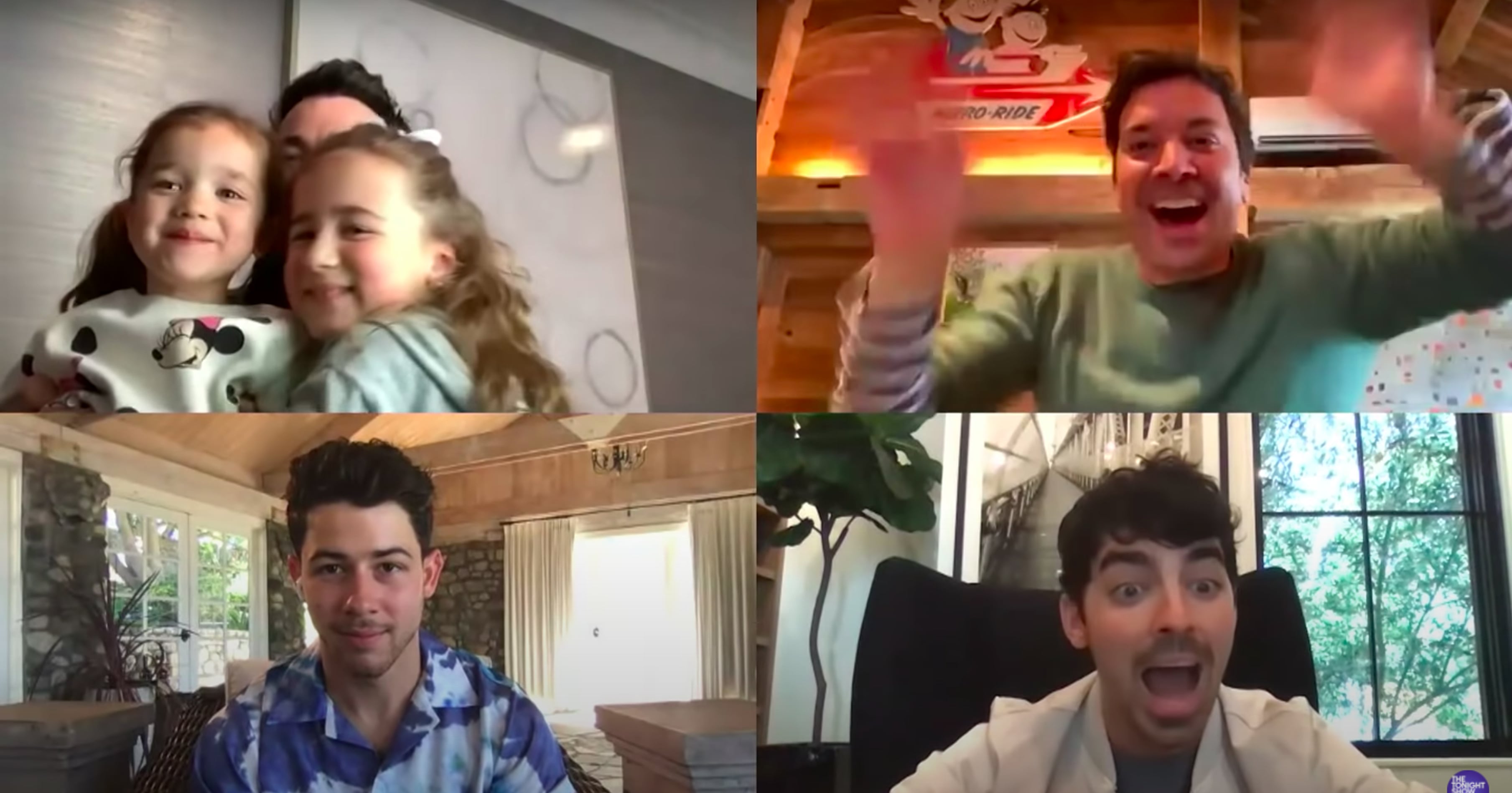 Kevin's Kids Crash Jonas Brothers Tonight Show Interview PS Family