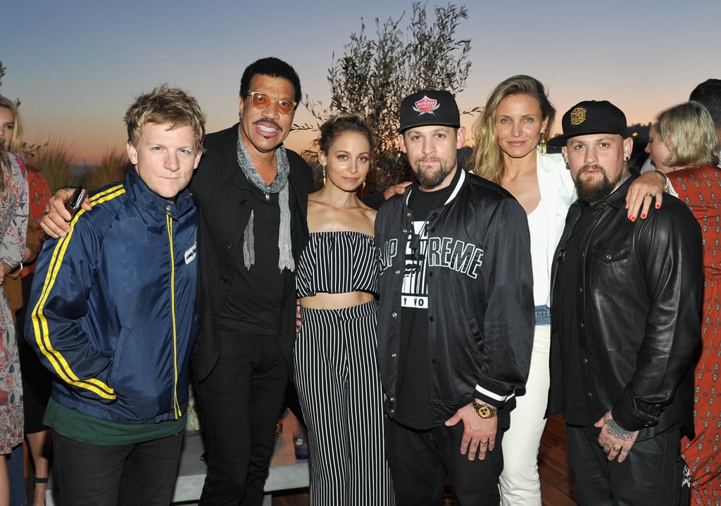 After launching an LA-inspired House of Harlow 1960 collaboration with Revolve clothing, Nicole celebrated with her family, including brother-in-laws Josh and Benji Madden, father Lionel Richie, husband Joel Madden, and Benji's wife Cameron Diaz.
