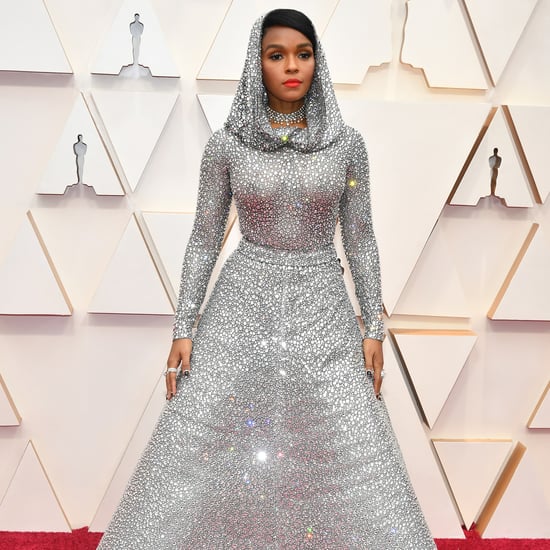 Janelle Monae Silver Cape Ralph Lauren Dress at Oscars 2020