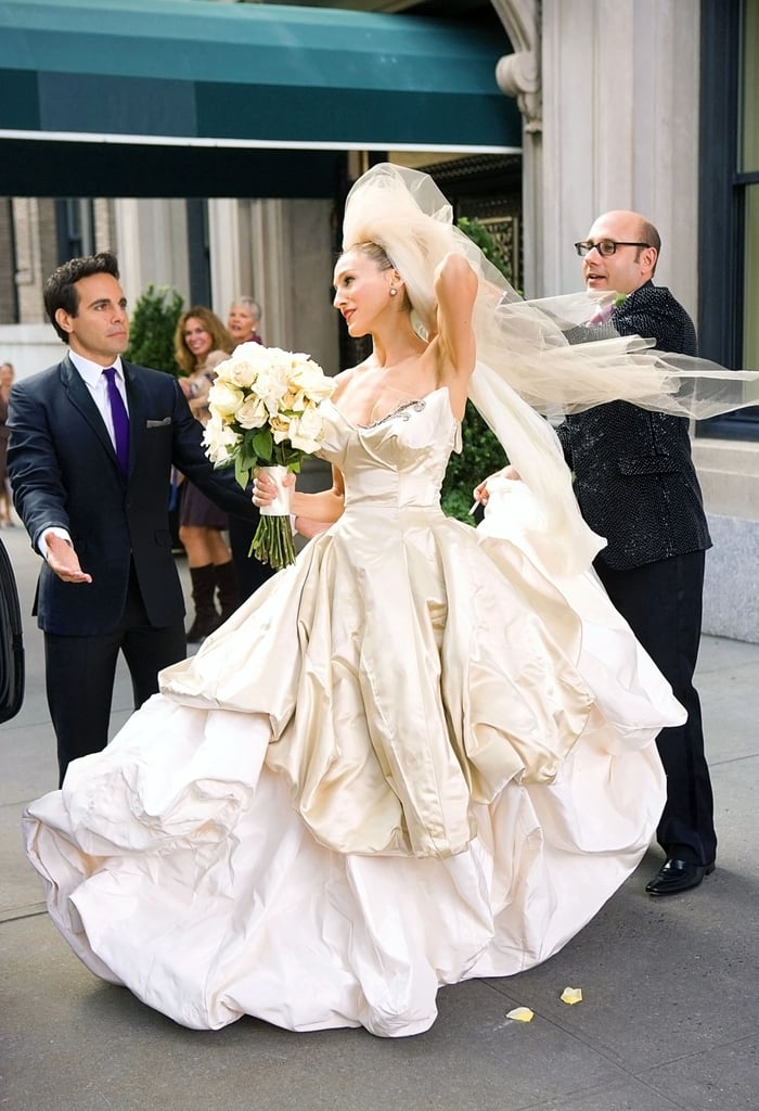 Carrie wowed in the Vivienne Westwood ballgown for her wedding in Sex and the City.