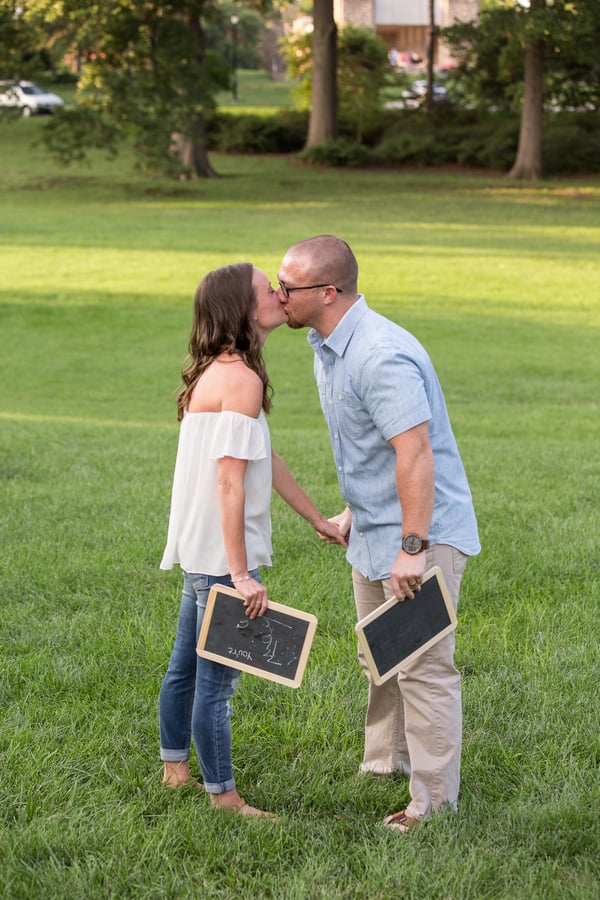 Chalkboard Surprise Pregnancy Reveal