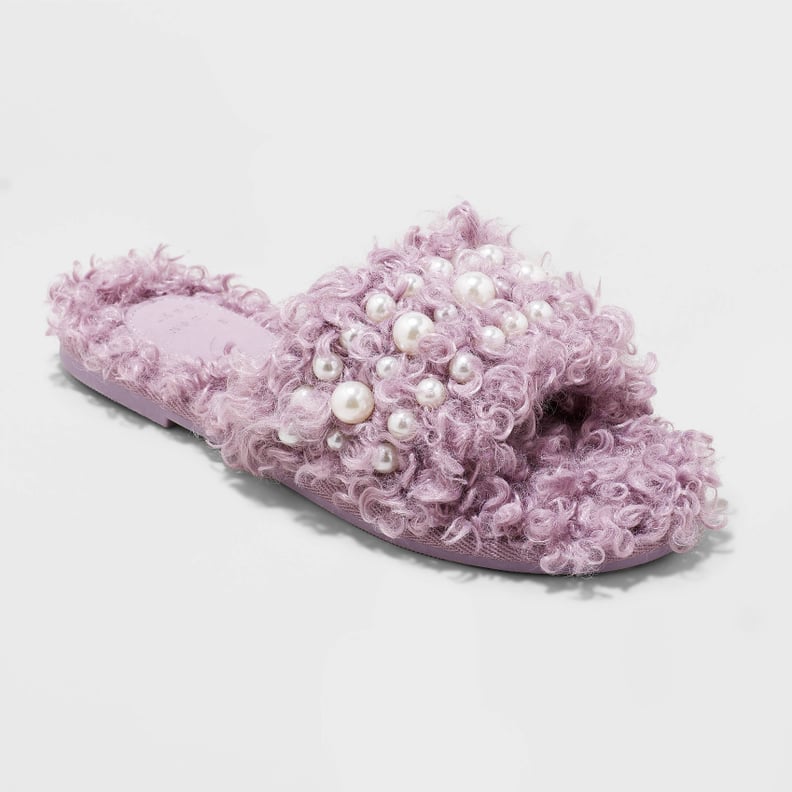 Purple: A New Day Adrienne Slip-On Embellished Slide Slippers