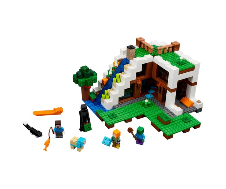 lego minecraft waterfall base instructions