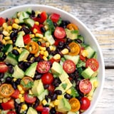 Cucumber, Black Bean, Corn, Tomato, and Avocado Salad