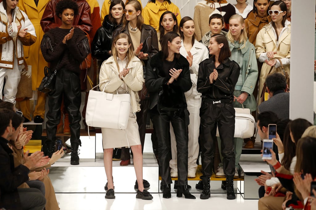 At the End of the Tod's Show, Gigi and Bella Celebrated With the Rest of the Models