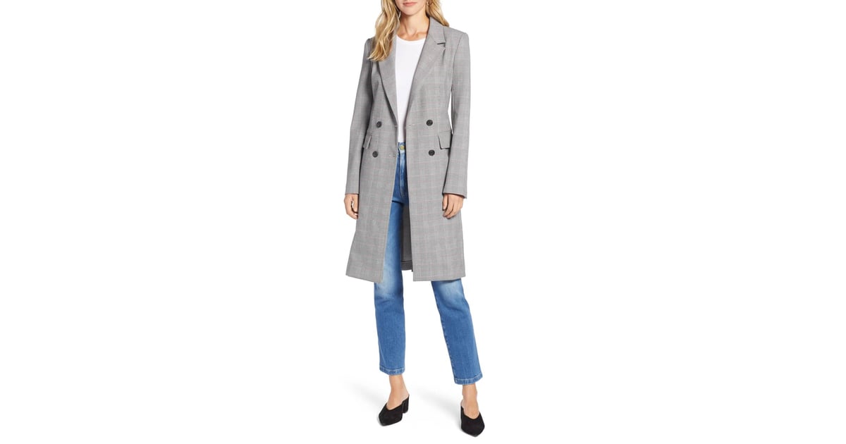 Halogen Structured Plaid Coat Best Coats From Nordstrom POPSUGAR Fashion Photo 2