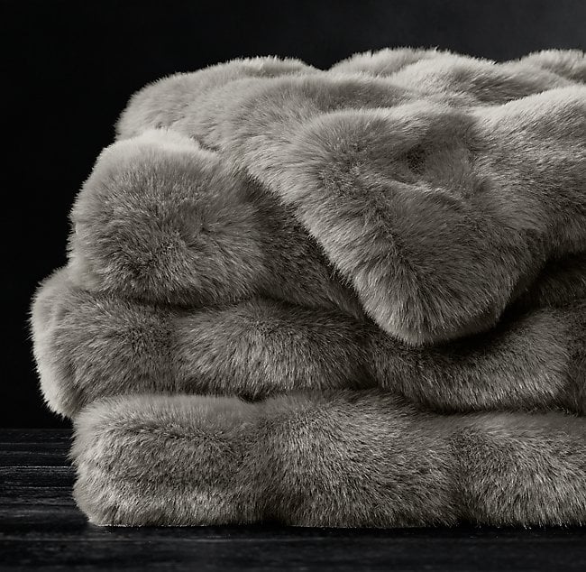 Restoration Hardware Ruched Faux Fur Throw Throw Blankets POPSUGAR