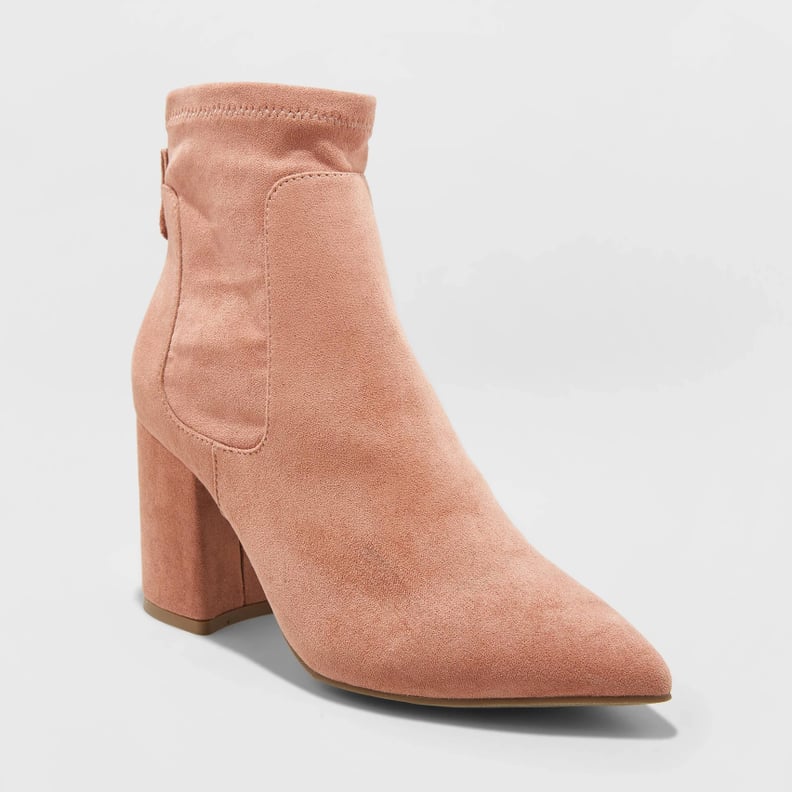 A New Day Women's Cornelia Microsuede Pointed Sock Booties