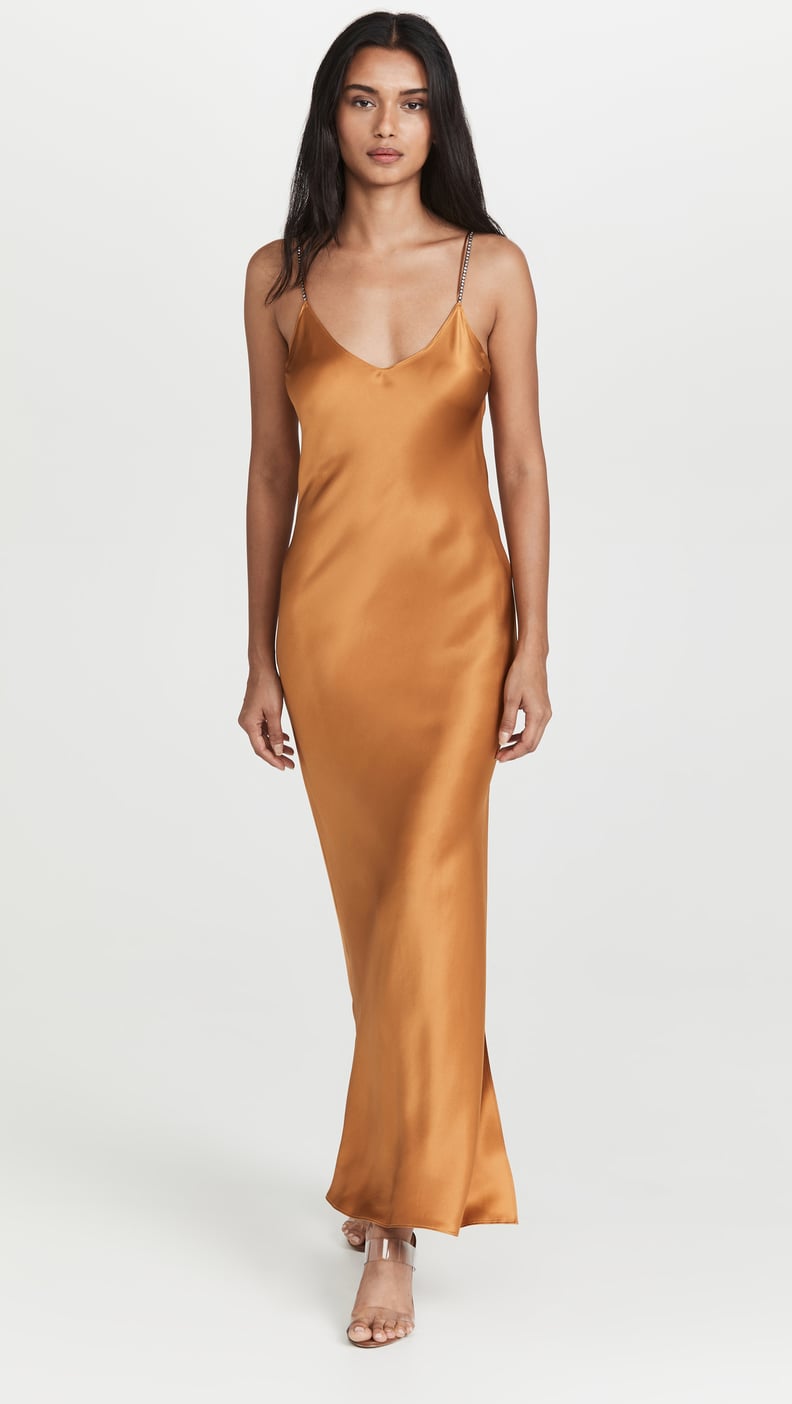 A Slip With an Embellished Strap: Dannijo Crystal Strap Silk Slip Dress