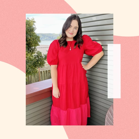 Old Navy Cotton Tiered Midi Dress Review 2022: Editor Photos