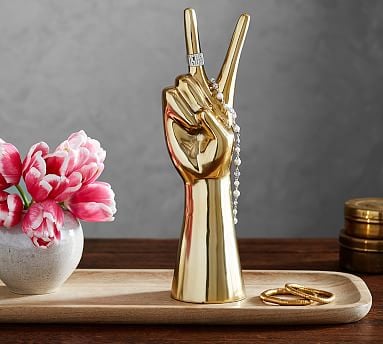 Pottery Barn The Emily & Meritt Peace Sign Hand Catchall
