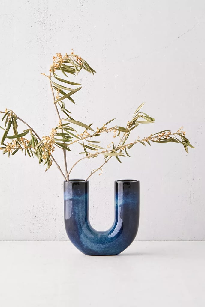 An Abstract Vase: U-Shaped Reactive Ceramic Vase
