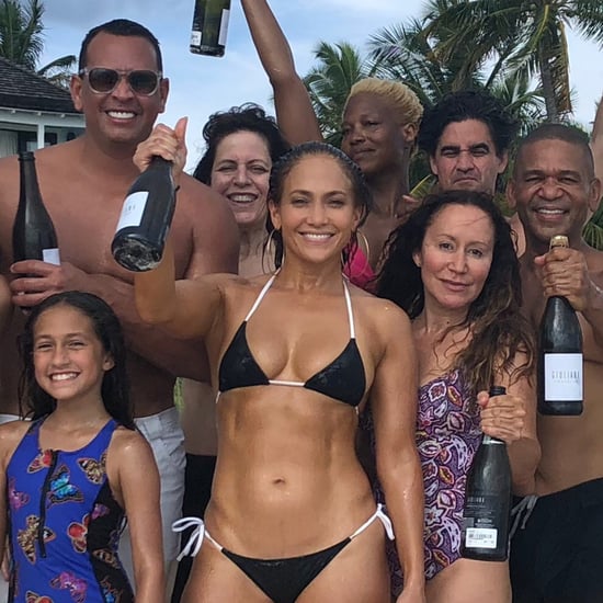 Jennifer Lopez Black Birthday Bikini 2018