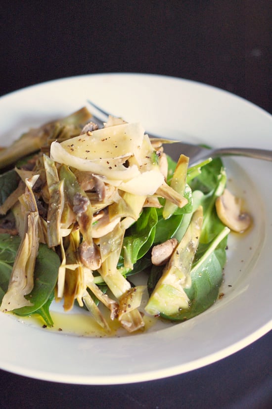 Warm Artichoke and Mushroom Salad