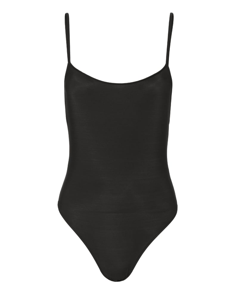 Irina Shayk's Black One-Piece Swimsuit | POPSUGAR Fashion