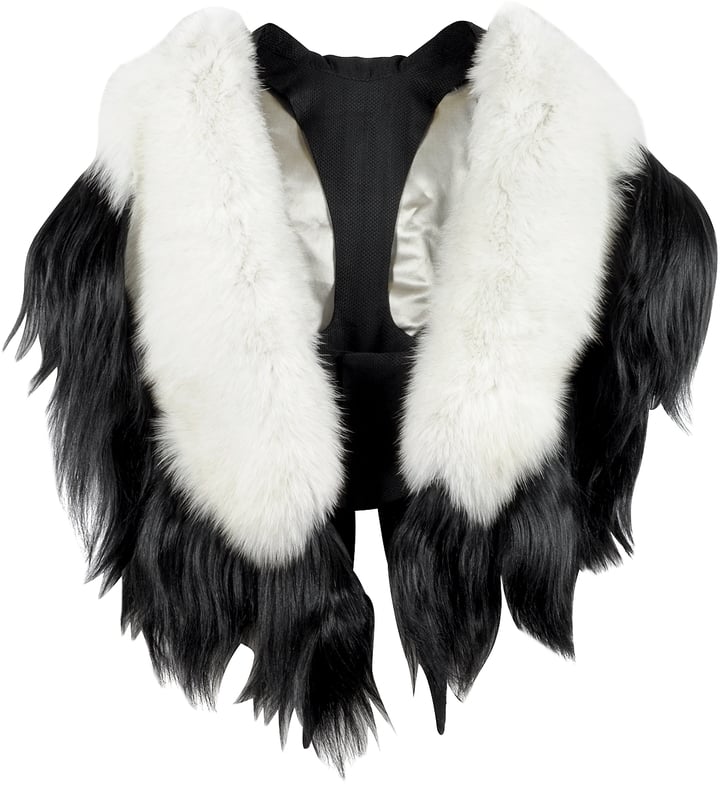 Forzieri Fearfur Bad Black Kite White and Black Fur Stole ($2,250)