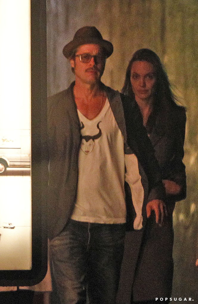 Brad Pitt and Angelina Jolie Land in London | Pictures