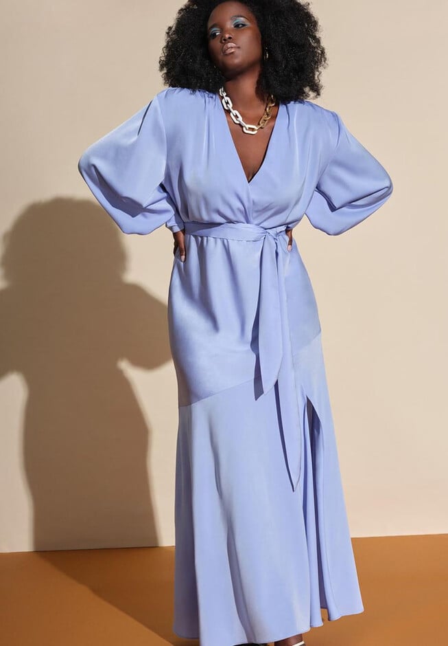 Eloquii Satin Maxi Dress