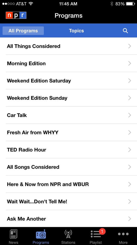 The radio goes with you everywhere.