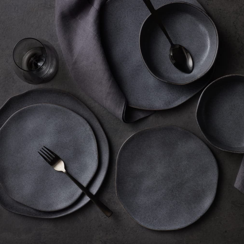 Textured Stoneware Dinnerware Set: Stone by Mercer Project Hekonda Debossed Stoneware Dinnerware Set