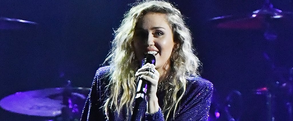 Miley Cyrus's Purple Minidress January 2019