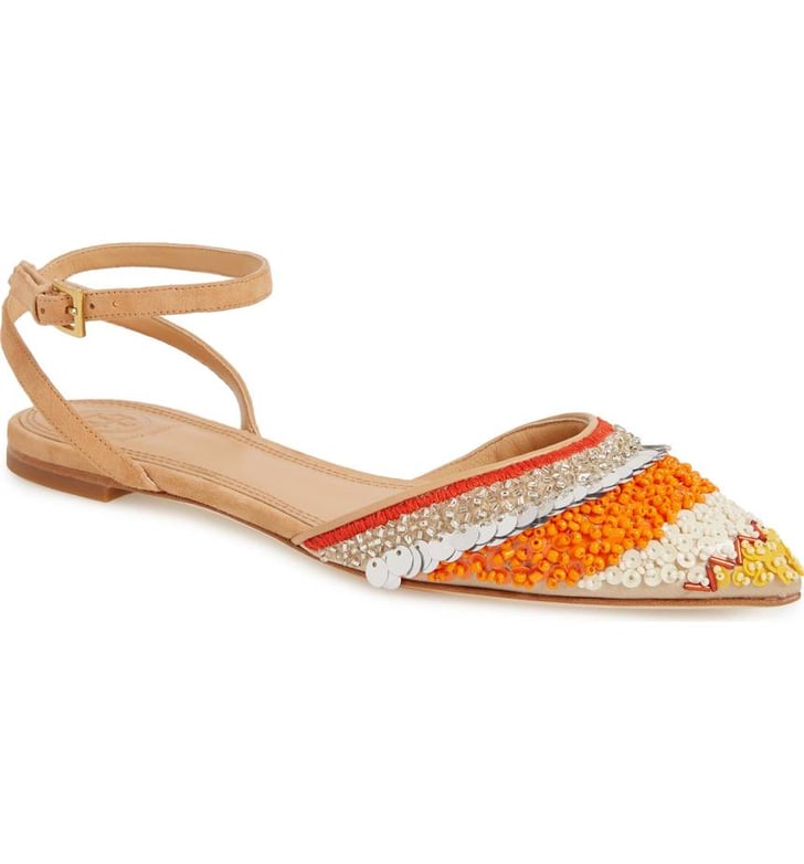 tory burch ankle strap flat sandals