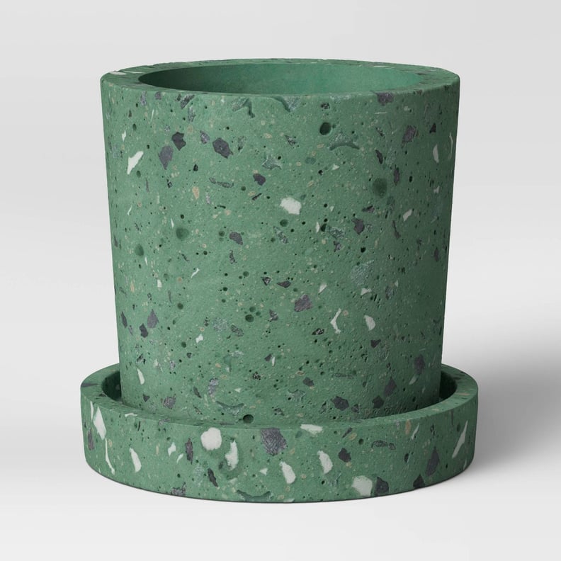 Project 62 4” Concrete Terrazzo Planter Green