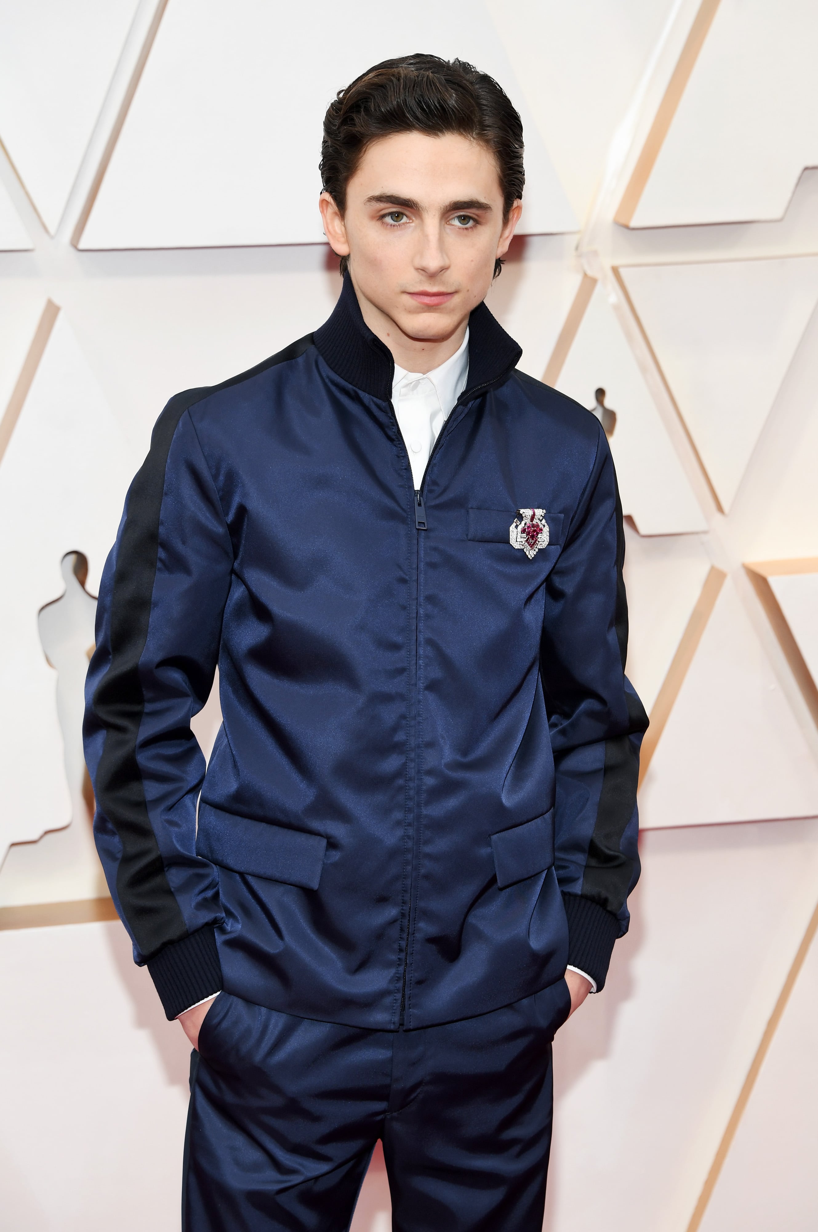 Timothée Chalamet Wears a Prada Jacket to the Oscars 2020