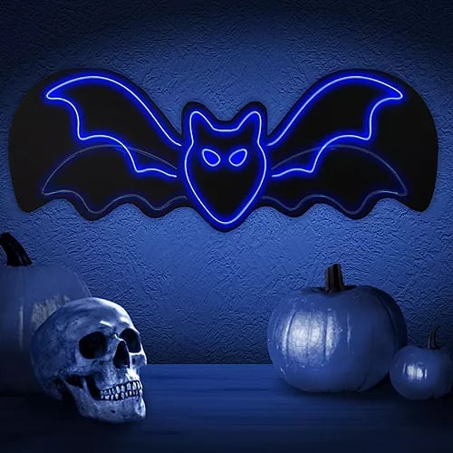 Animated Bat Neon Sign