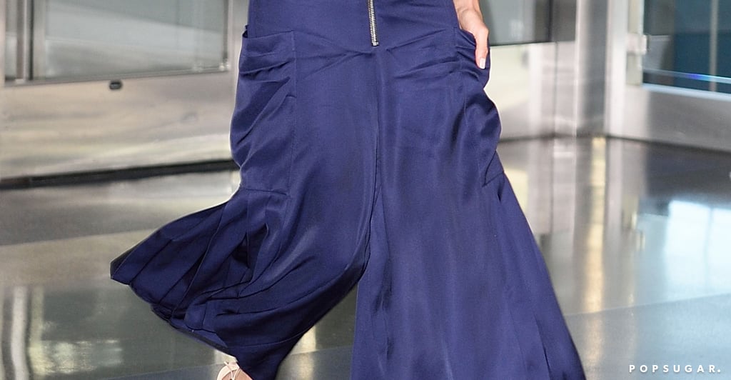 Victoria Beckham Blue Jumpsuit August 2016
