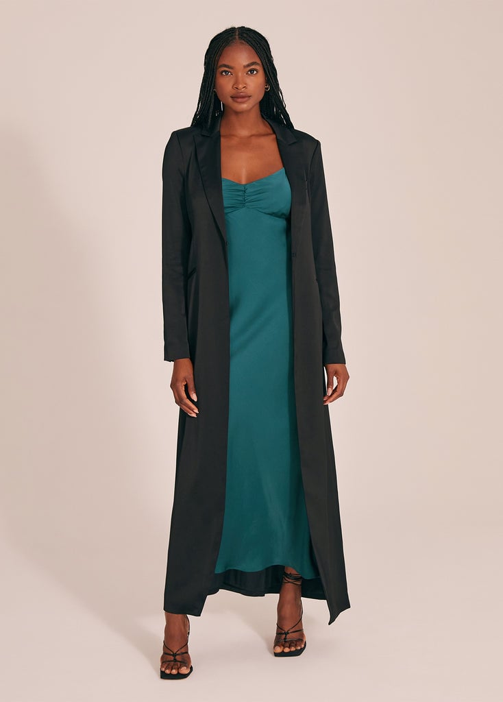 Long Satin Blazer