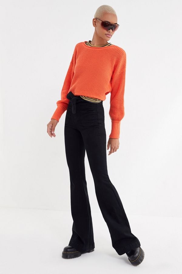 UO Paxton Shrunken Wide-Neck Sweater