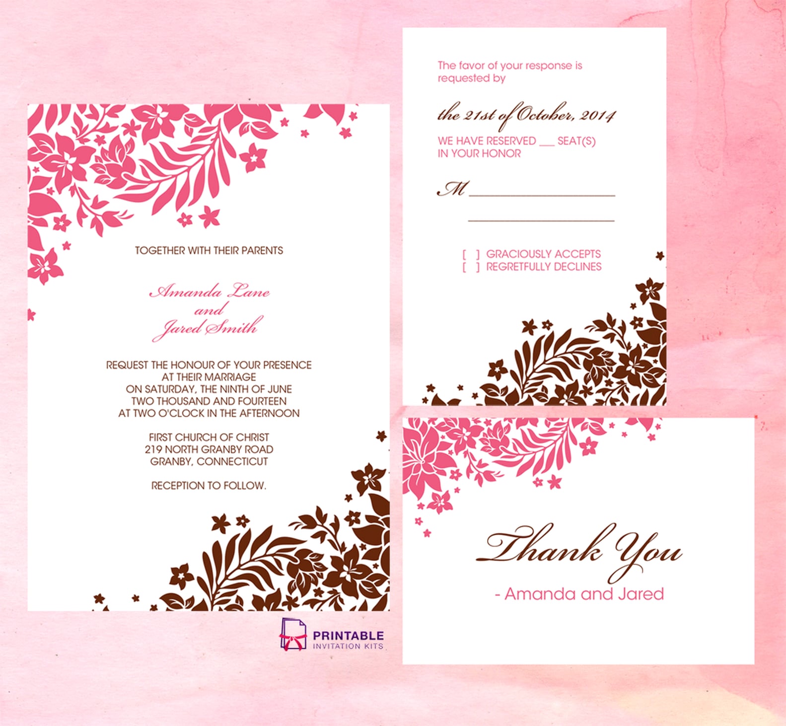 Free Printable Wedding Invitations | PS Smart Living