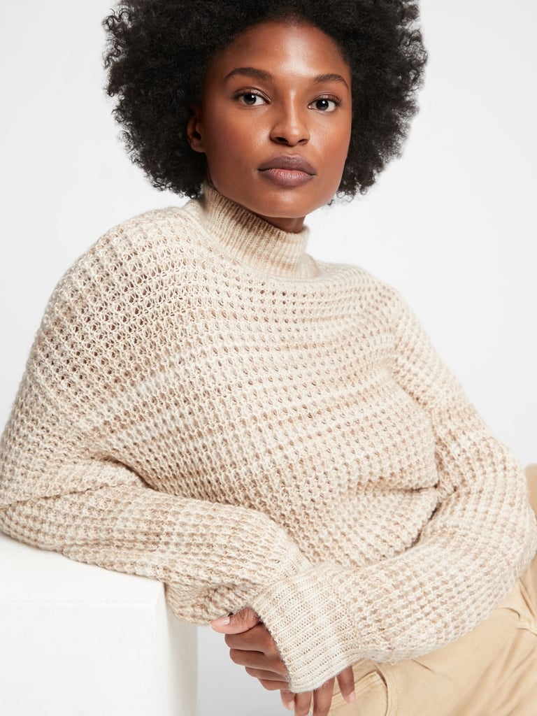 Space-Dye Mockneck Sweater