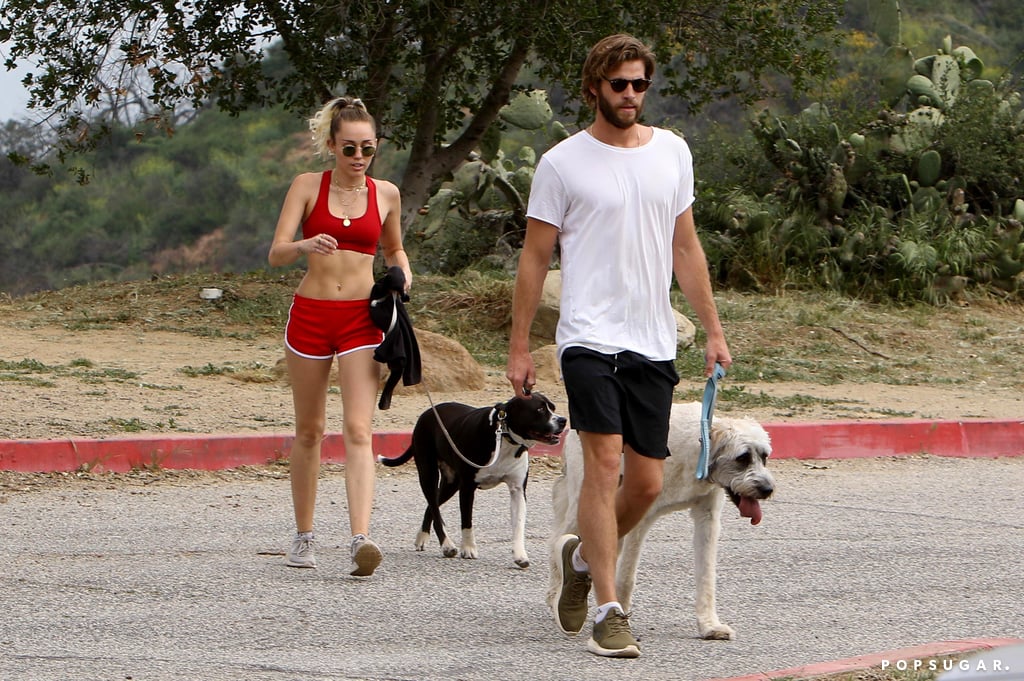 Miley Cyrus and Liam Hemsworth Hiking in LA April 2017