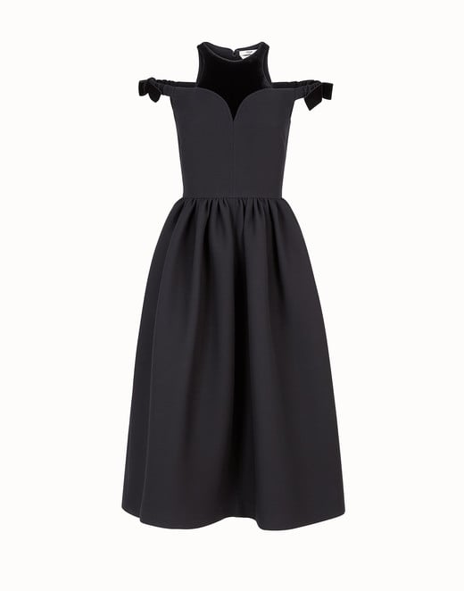 Fendi Black Silk and Wool Dress
