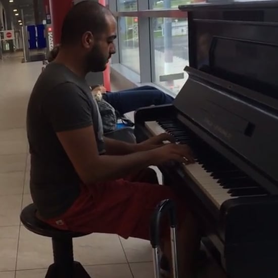 Man Playing the Piano at the Prague Airport | Video