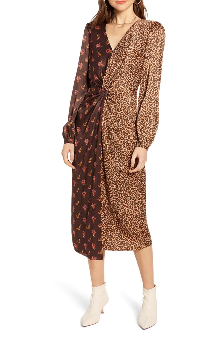 Something navy leopard dress sales
