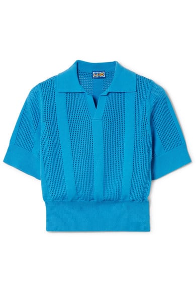 LHD Le Phare Open-Knit Cotton Polo Shirt