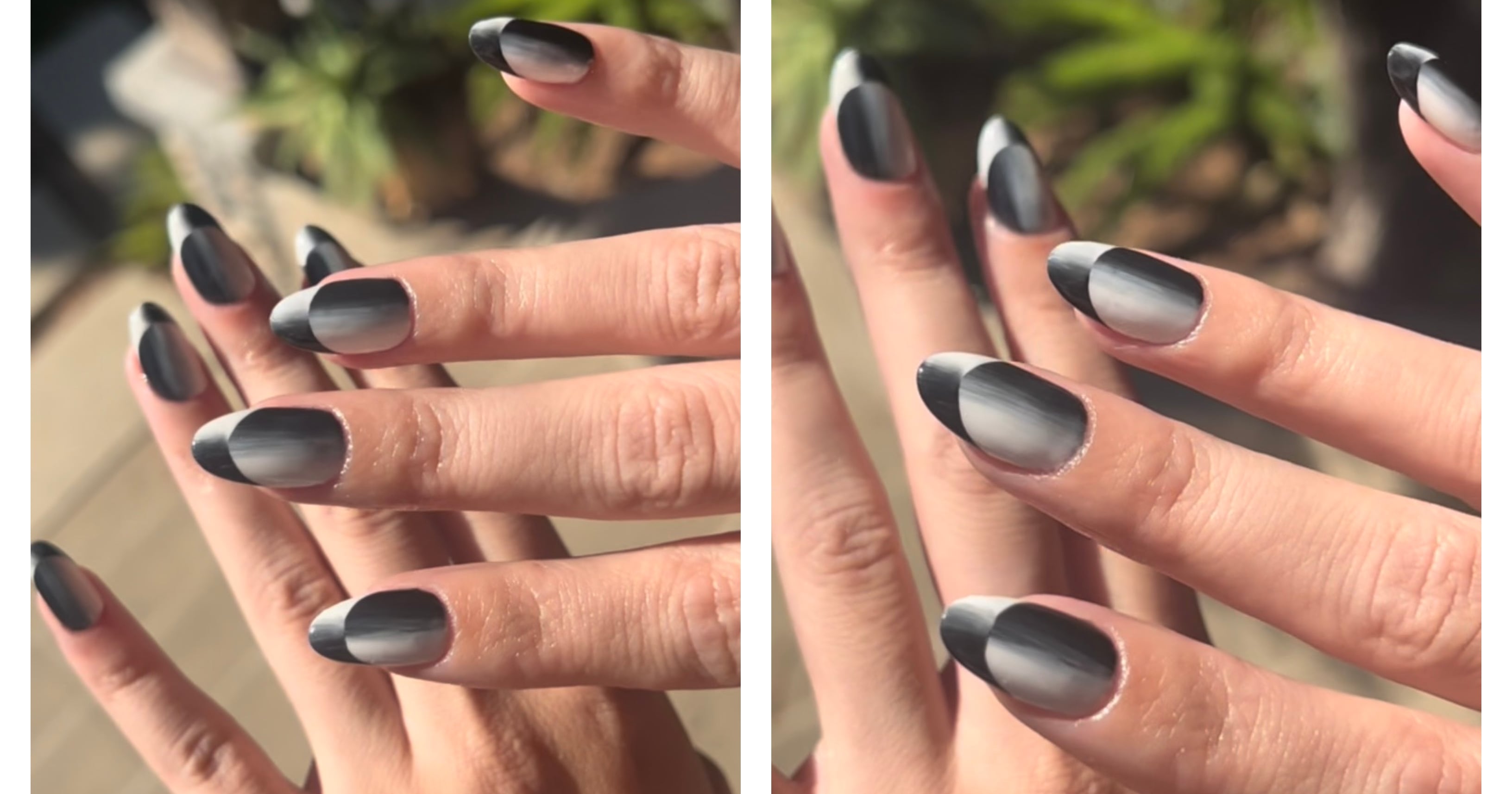 Schwarze French Maniküre Ideen