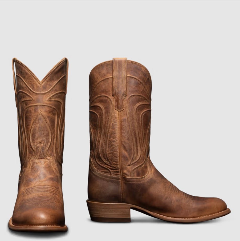 Tecovas The Cartwright Cowboy Boots ($375)
The Cartwright is Tecovas's original cowboy boot and includes all the traditional details. From the round toe and pull straps to the angled heel, these boots are sure to become a quick wardrobe staple.