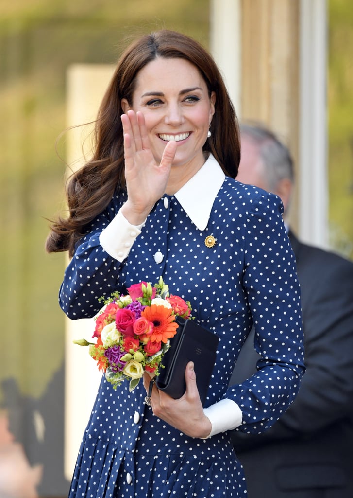 Kate Middleton Wears Polka Dot Dress To Bletchley Park 2019 Popsugar Fashion Uk Photo 19 