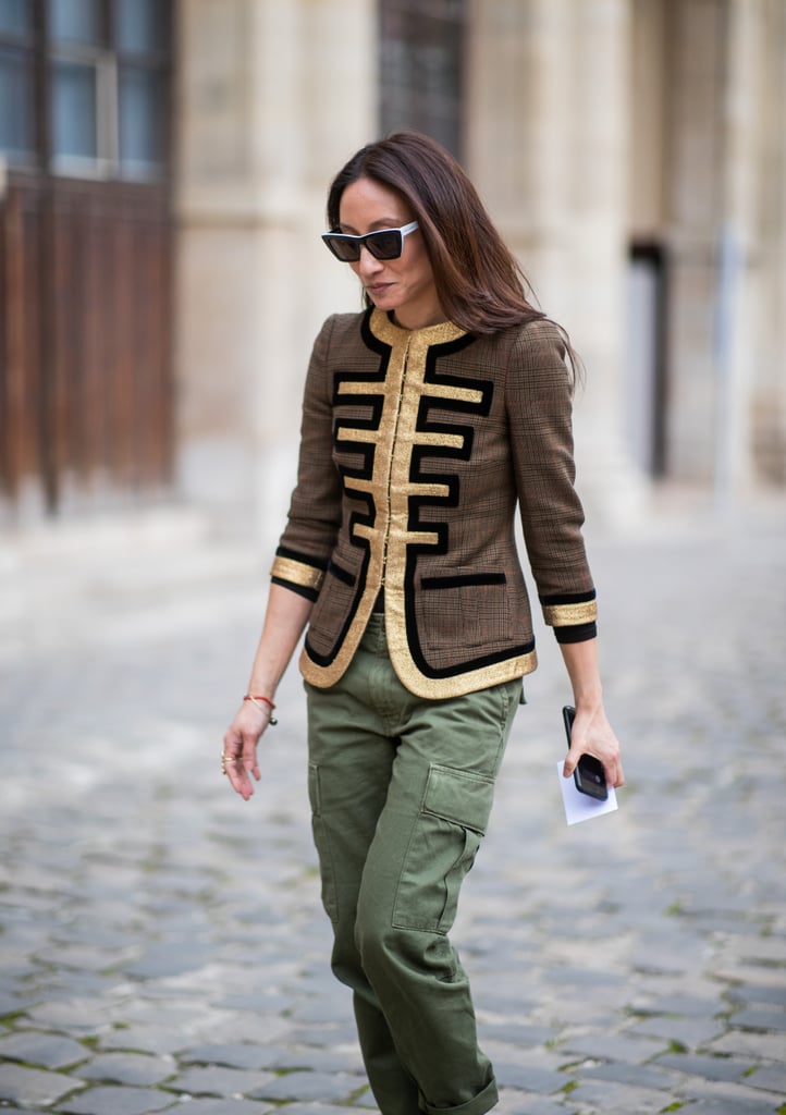 Dress up a pair of cargos with a trim jacket (bonus points if it's military inspired).