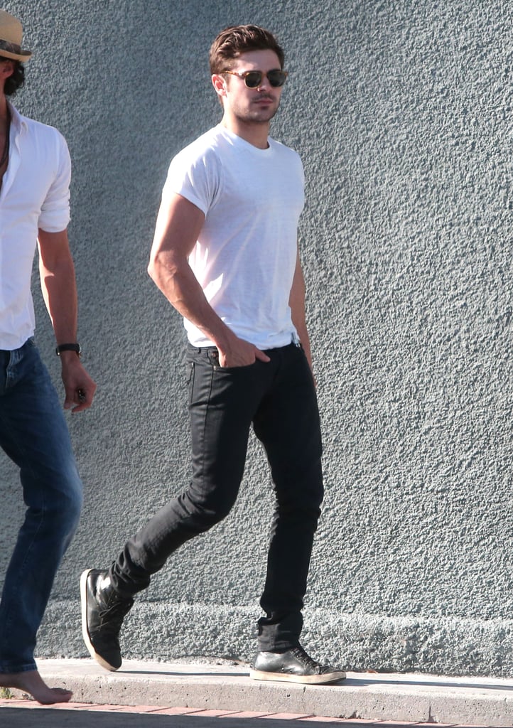 Zac Efron went shopping in Hollywood on Thursday.