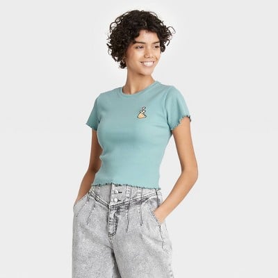 Hand in Hand Baby Doll Short Sleeve Graphic T Shirt Green You