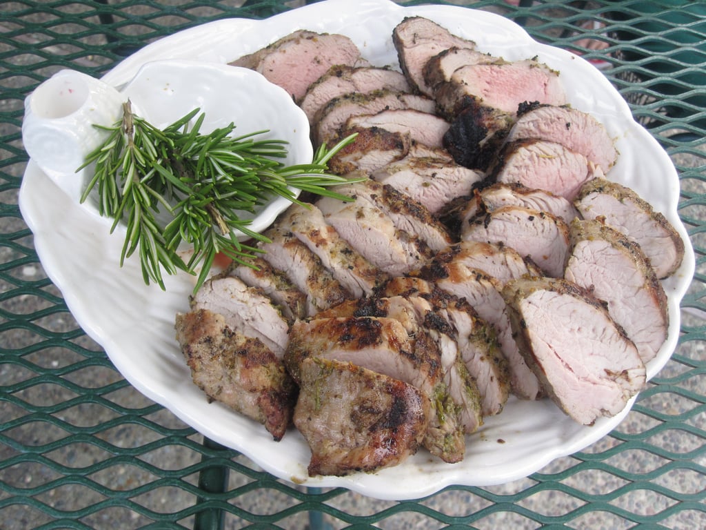 Grilled Pork Tenderloin With Rosemary and Red Pepper Sauce