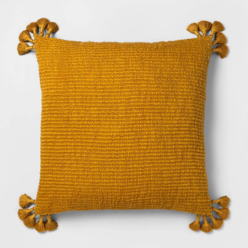 OH Saffron Chunky Woven Tassel Euro Dec Pillow