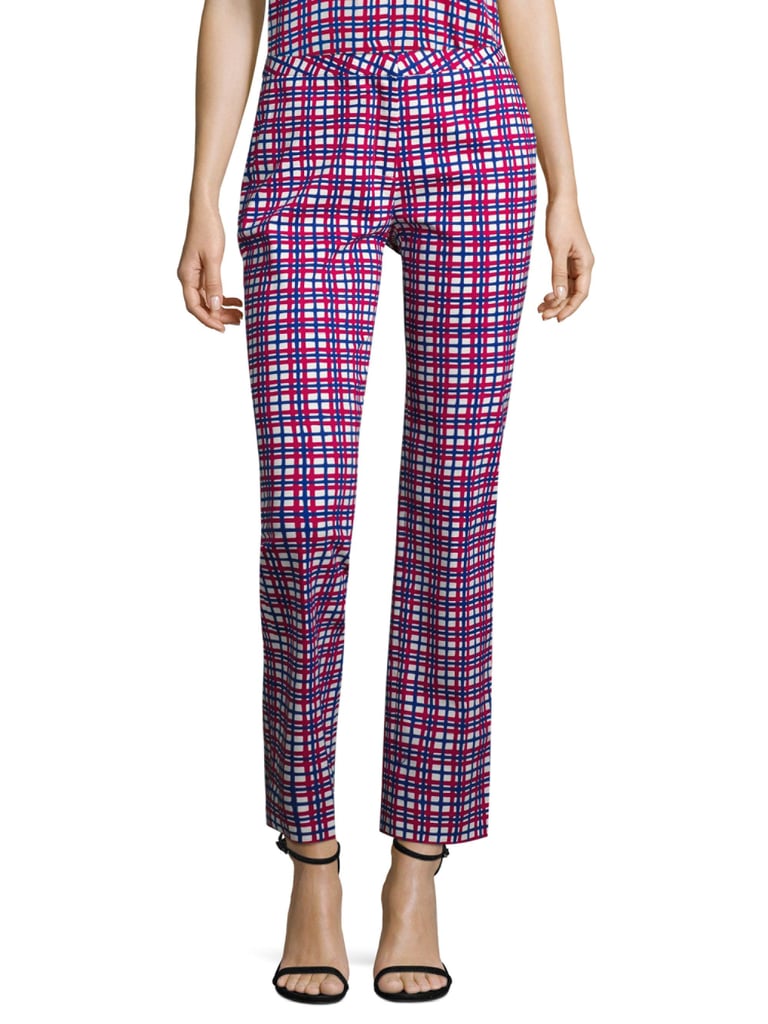 Diane von Furstenberg Plaid Cigarette Pants