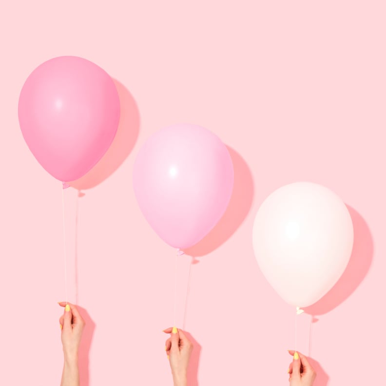 Valentine's Day Wallpaper: Pink-and-White Balloons